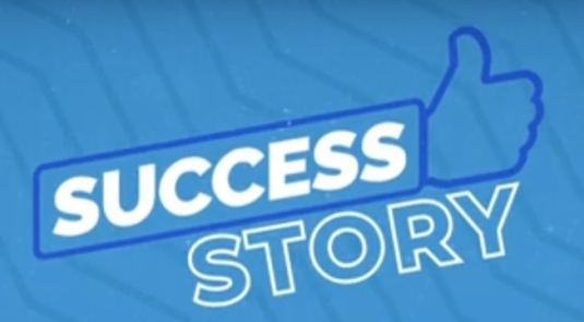 Écran d'accueil de la vidéo Success Story